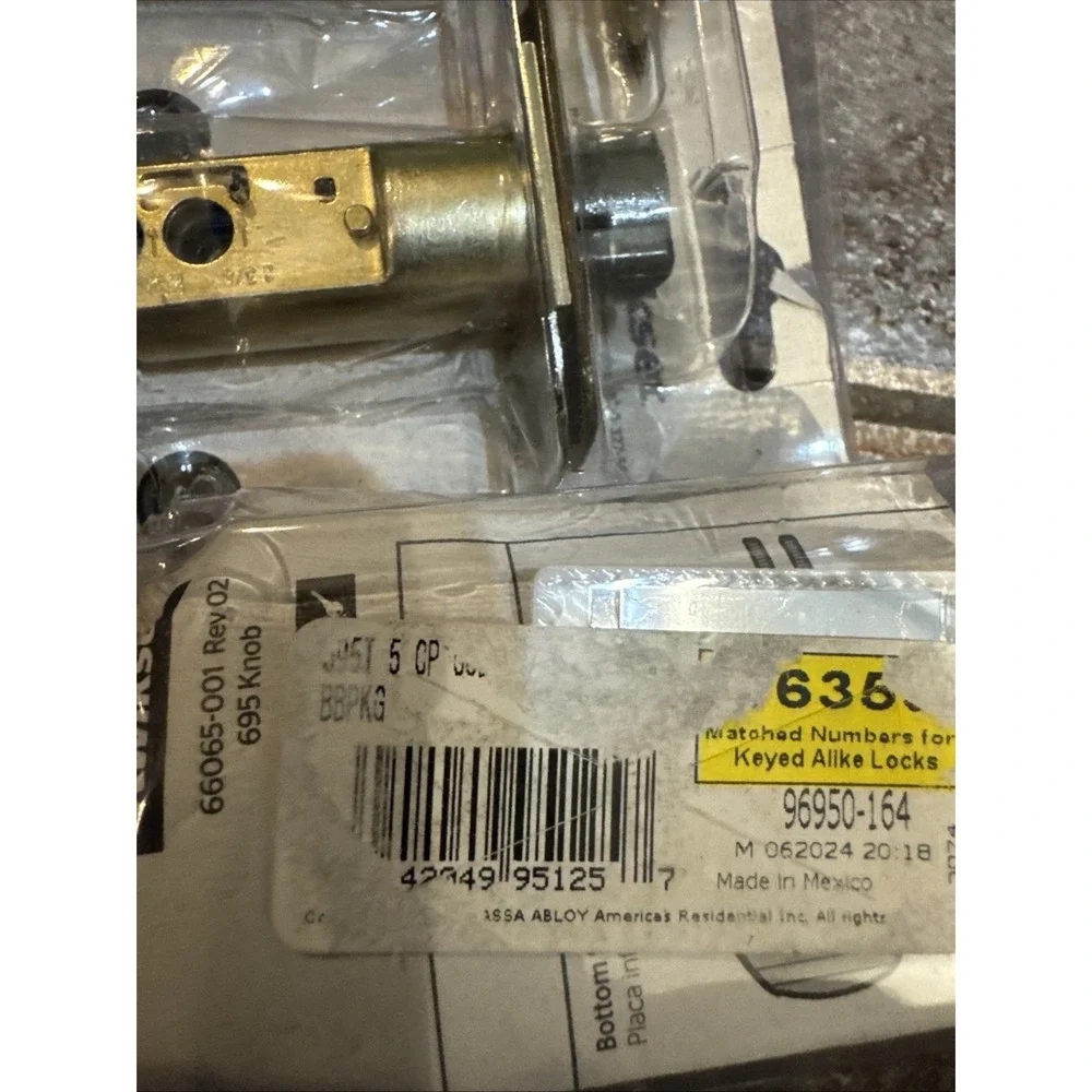Kwikset Tylo Antique Brass Entry Knob and Double Cylinder Deadbolt‎ Combo 695t 5